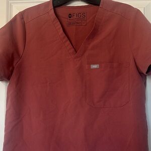 Catarina One-Pocket Scrub Top S color mauve